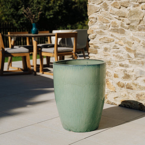 XXL Keramik-Blumentopf PLATON - Türkis