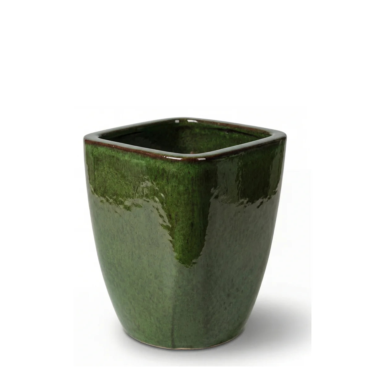 Keramischer Blumentopf VAUBAN – Tropengrün – M (24 × 30 cm)