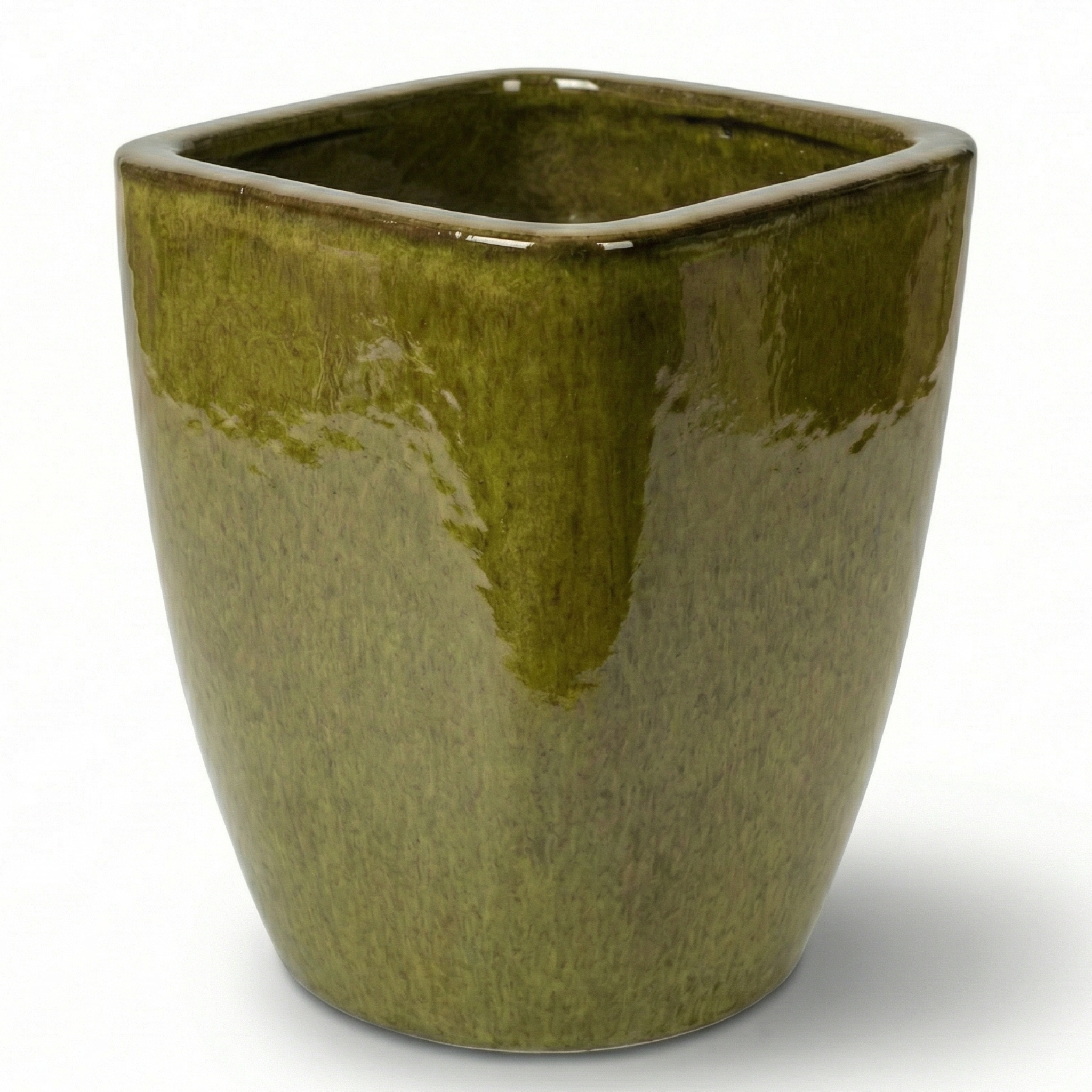 Keramický květináč VAUBAN podzimní zelená – Provencelia, ručně vyráběný, mrazuvzdorný