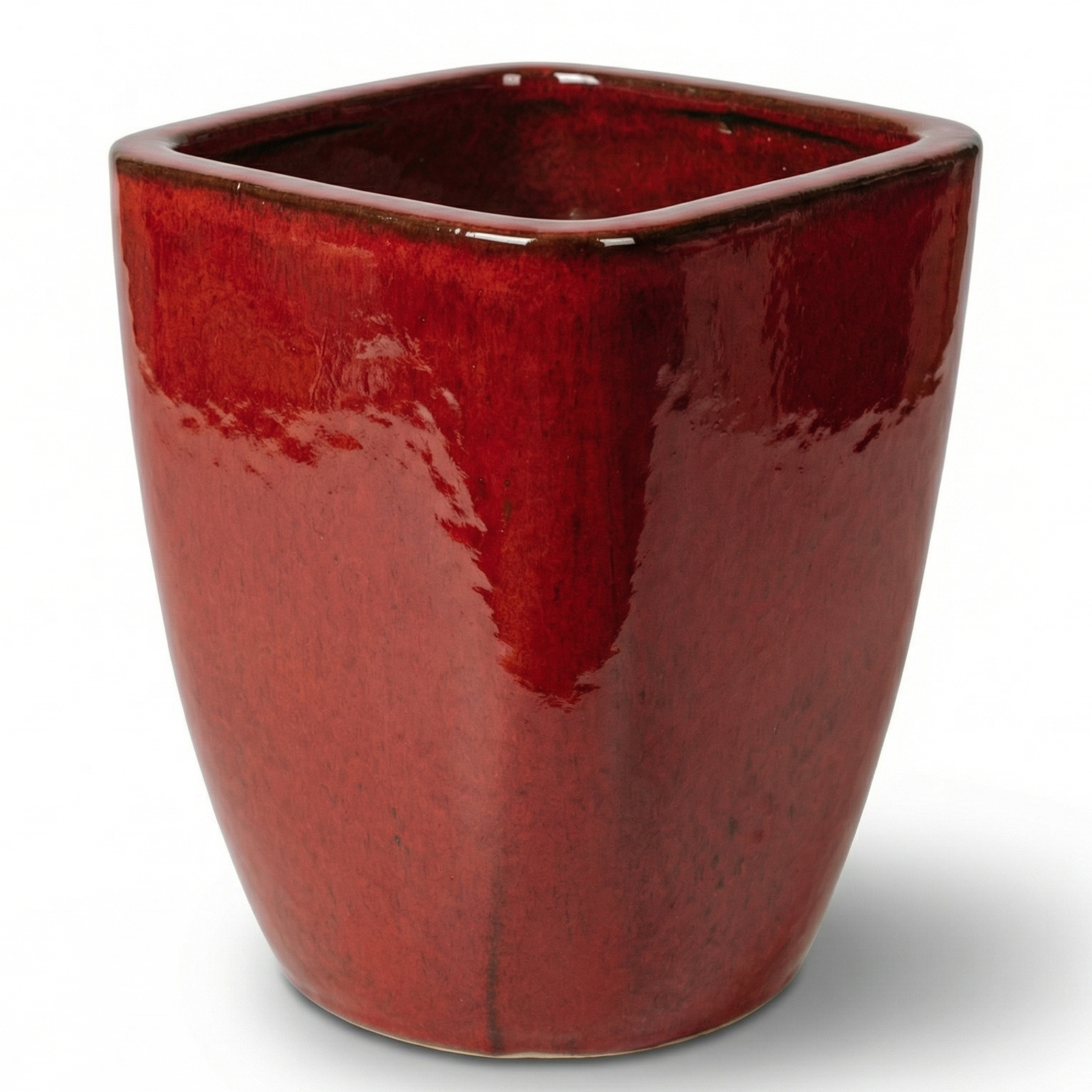 Keramický květináč VAUBAN tropická červená – Provencelia, ručně vyráběný, mrazuvzdorný