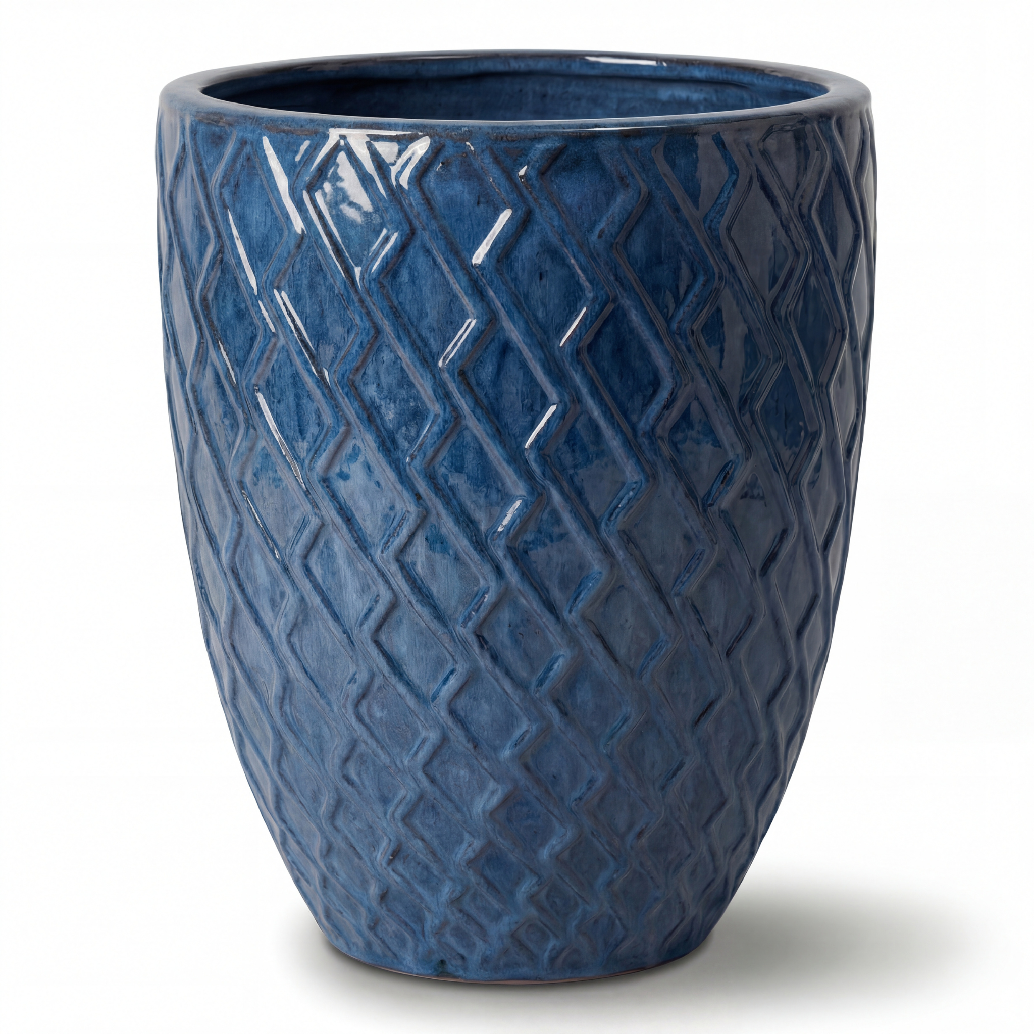 Keramischer Blumentopf ZEUS Antikenblau – Provencelia, handgefertigt, frostbeständig