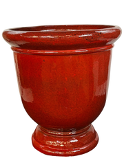 Velký kramický květináč Titan - Tropická červená