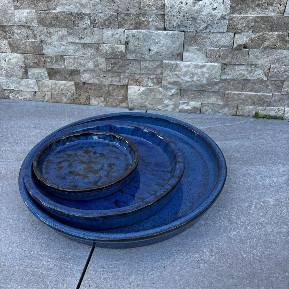 Untersetzer für Blumentopf – Antikblau