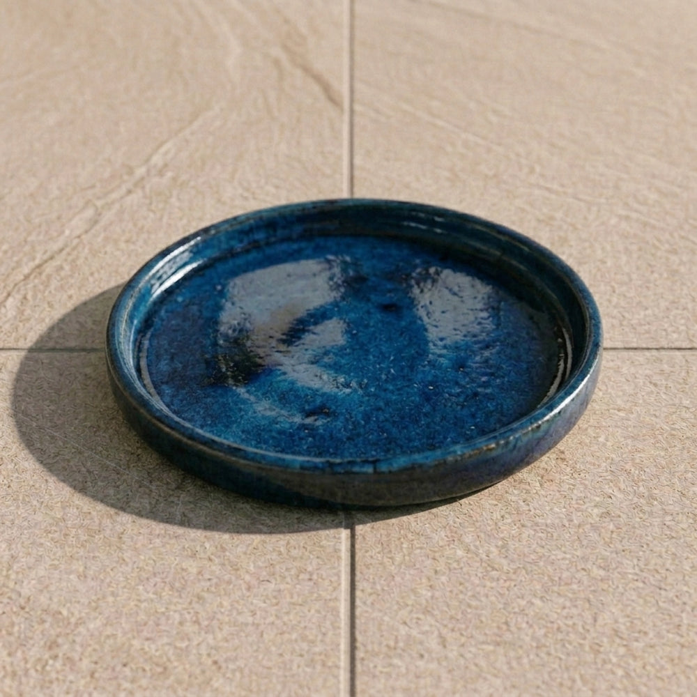 Untersetzer für Pflanzkübel – Azurblau (Ø 15–40 cm)