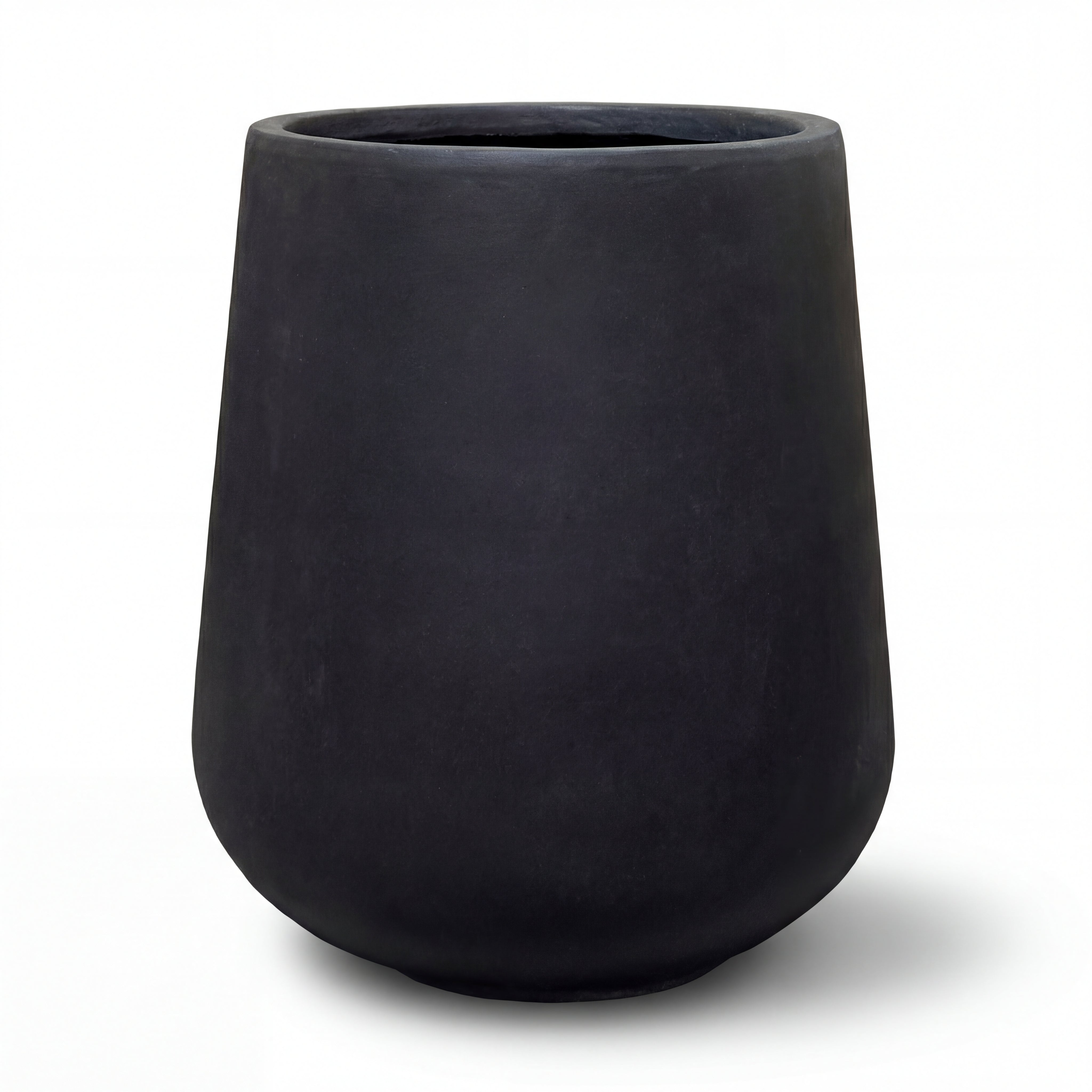 Beton-Blumentopf Silex – Mattschwarz