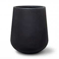 Beton-Blumentopf Silex – Mattschwarz