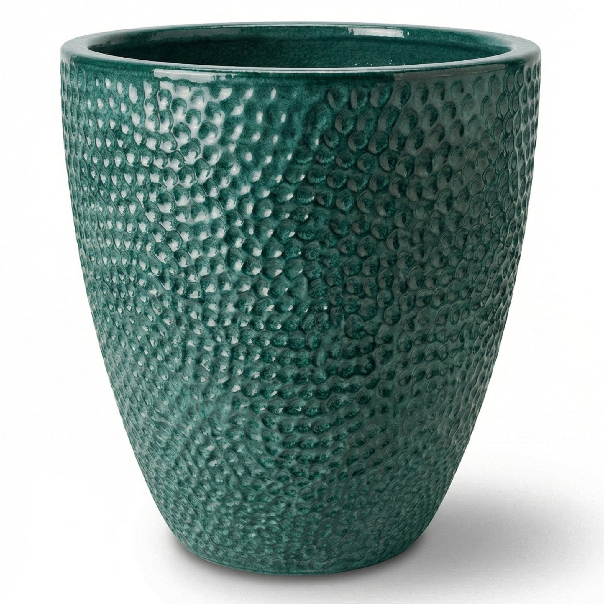 Keramik-Blumentopf CIGALINE - Petrolblau