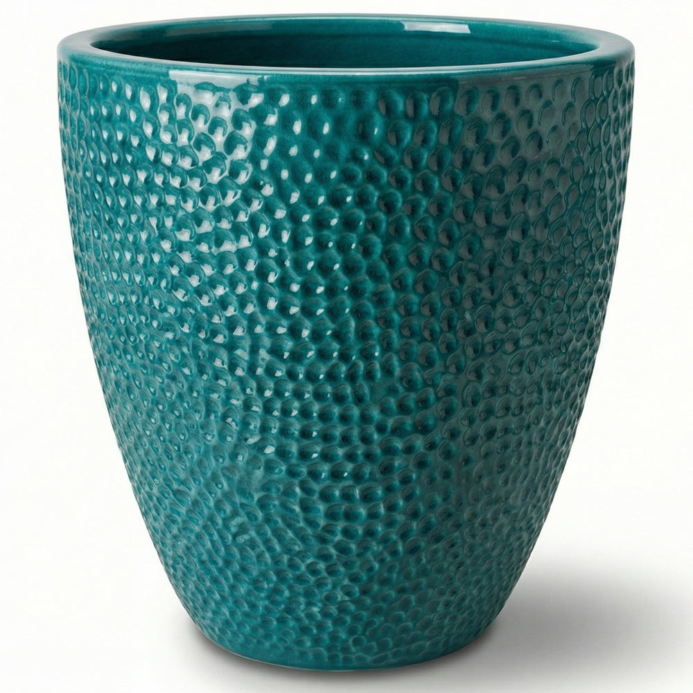 Keramik-Pflanzkübel CIGALINE - Türkis - S (26 x 28 cm)