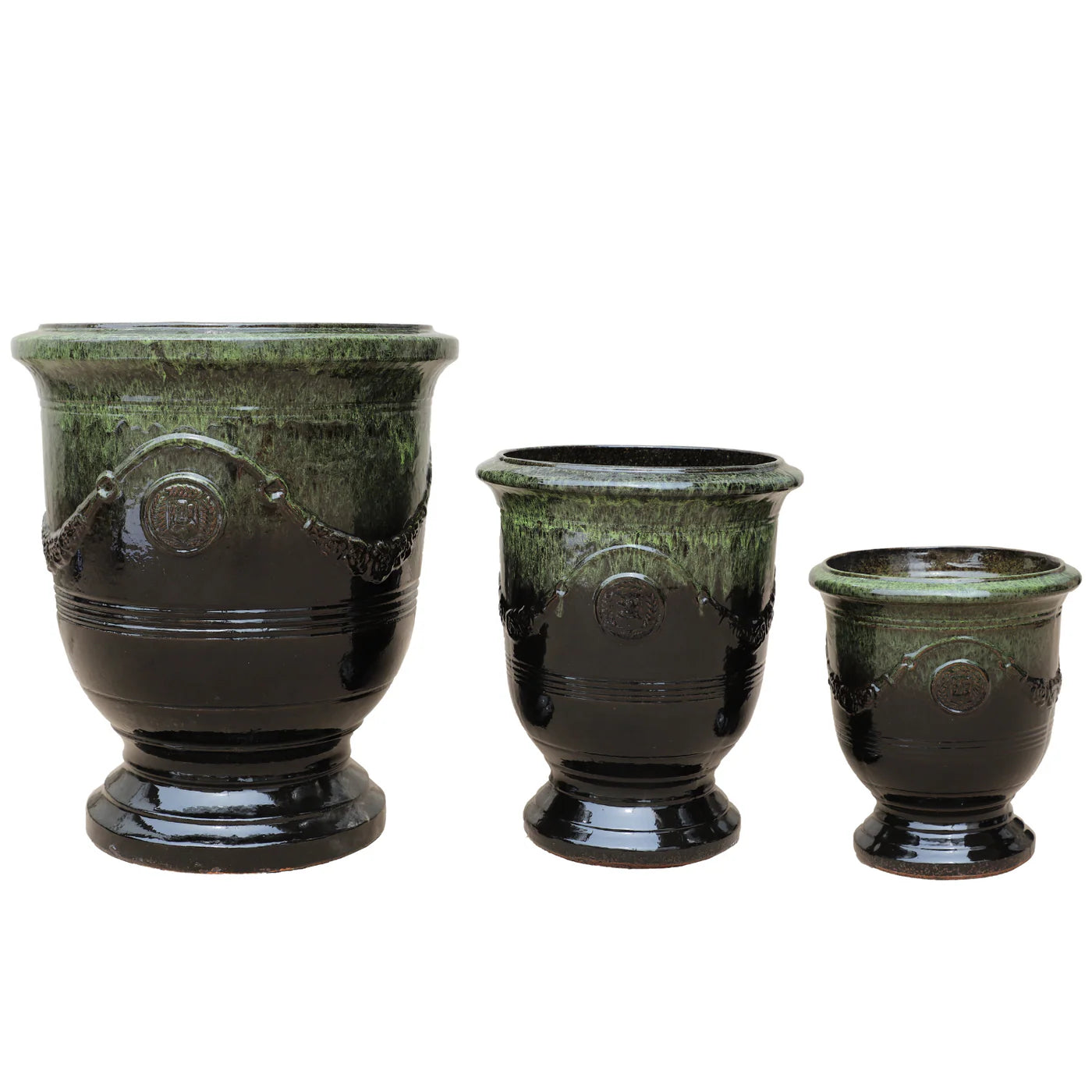 Keramik-Blumentopf RICHELIEU - Schwarz-Gelb