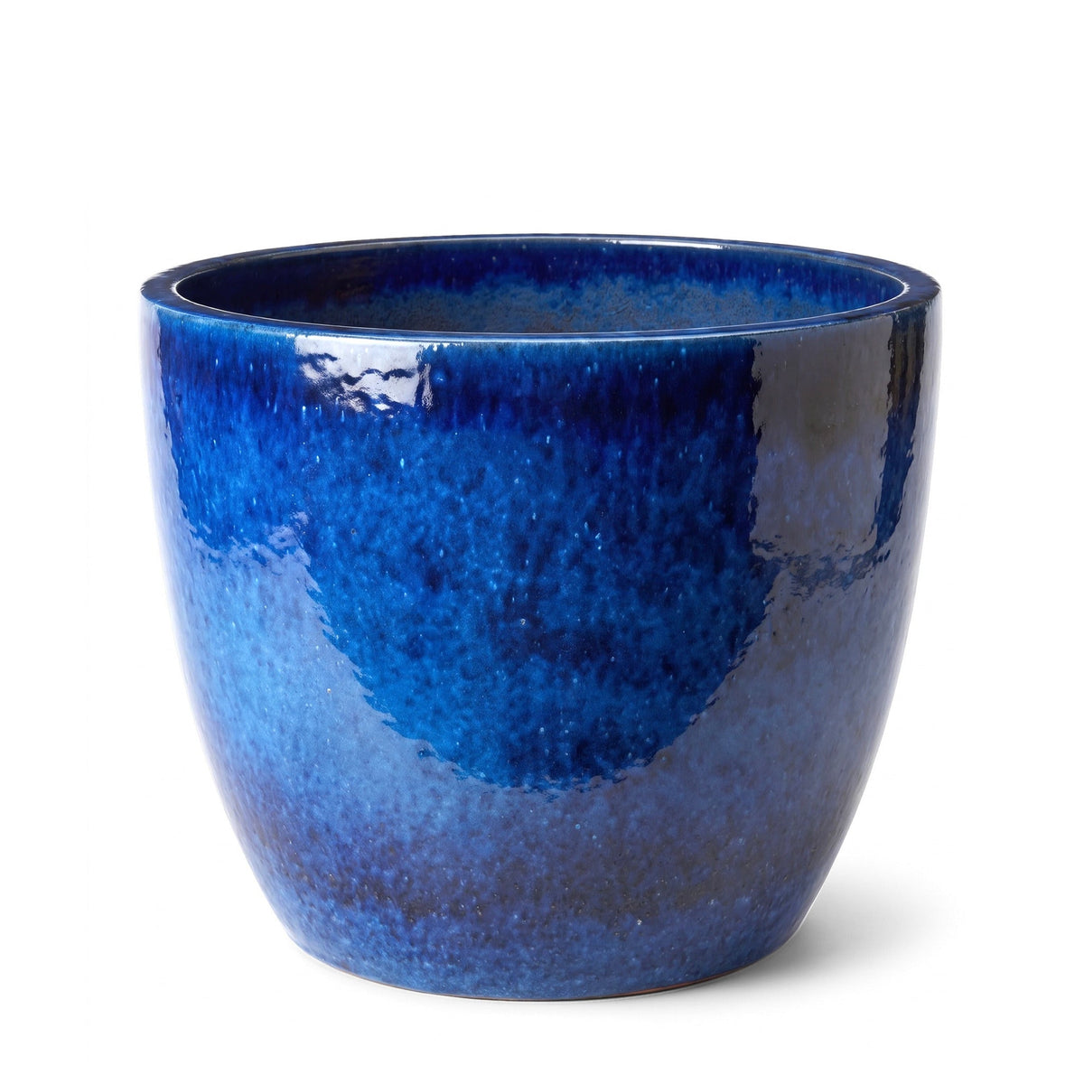 Keramik-Pflanzkübel LANCELOT - Azurblau - XL (58 cm x 51 cm)