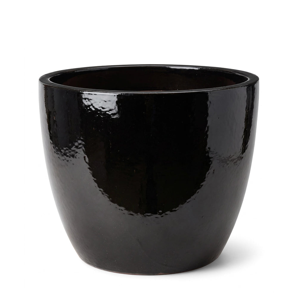 Keramik-Pflanzkübel LANCELOT - Schwarz - XL (58 cm x 51 cm)