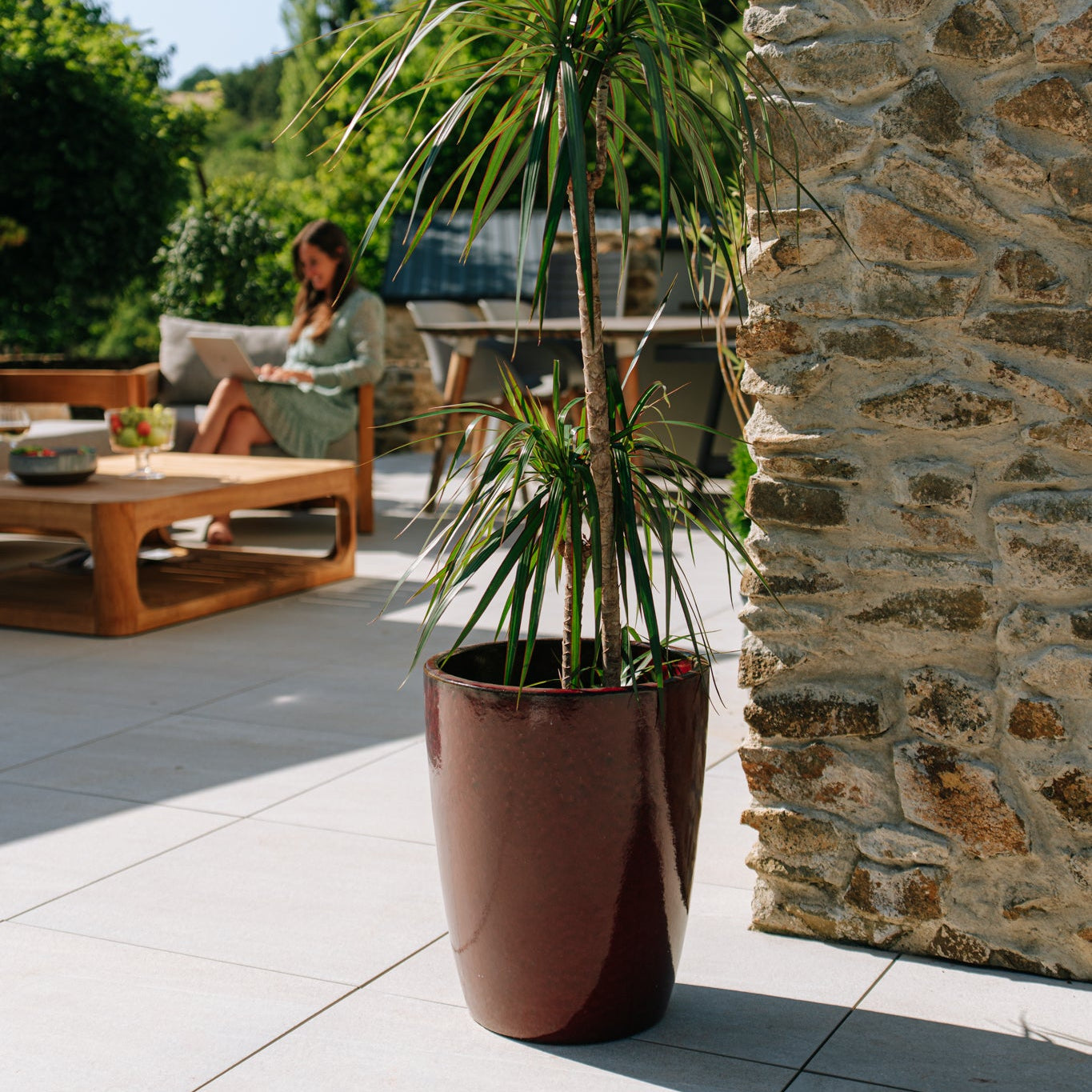 Keramik-Blumentopf MAZARIN - Ziegelrot