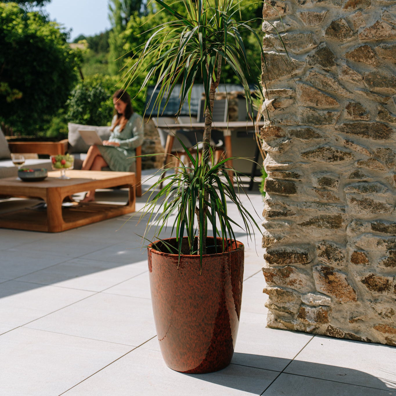 Keramik-Blumentopf MAZARIN - Tropisches Orange