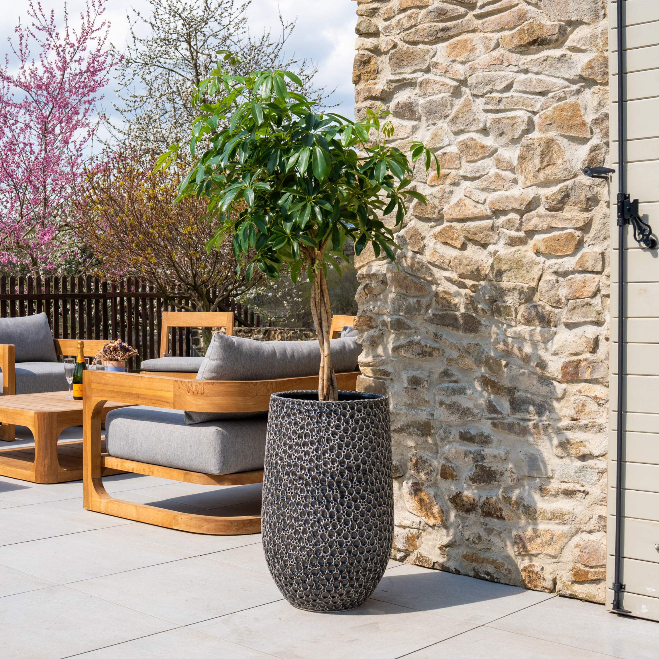 Keramický květináč Paris - Černá