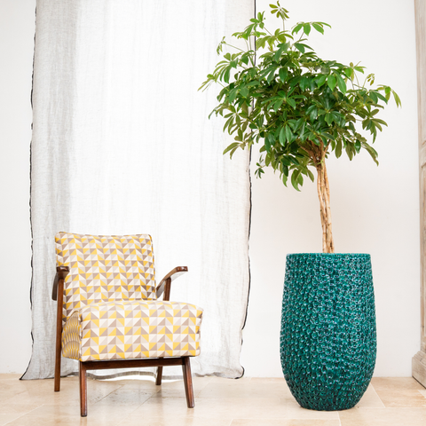 Großer Keramik-Blumentopf PARIS - Dunkelgrün