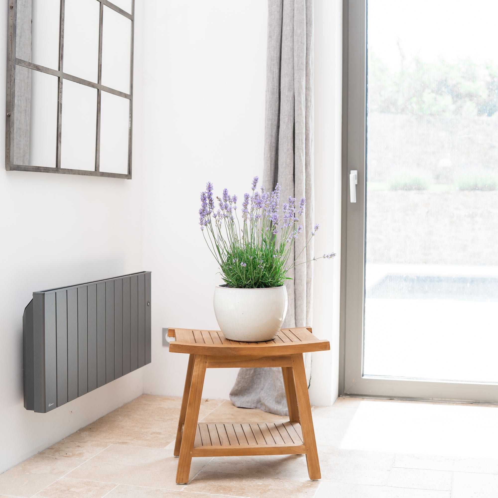 Keramik-Blumentopf ROMULUS - Cremefarben