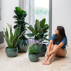 Keramicky květináč Romulus - Nefritová