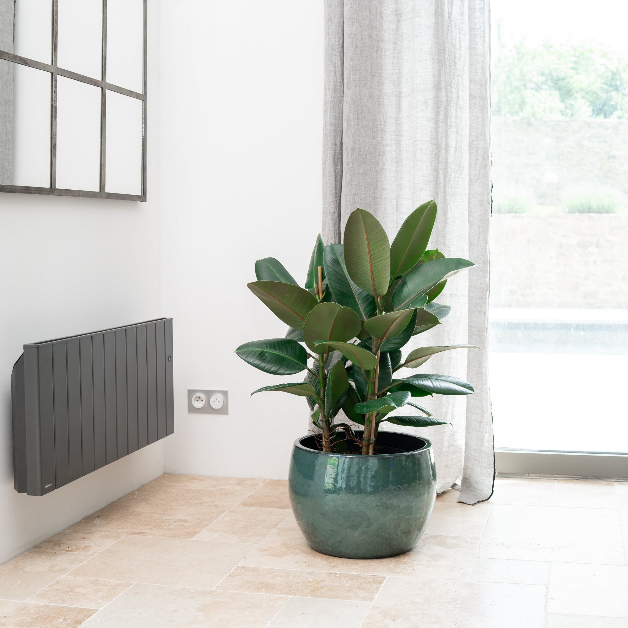 Keramik-Blumentopf ROMULUS - Jadegrün