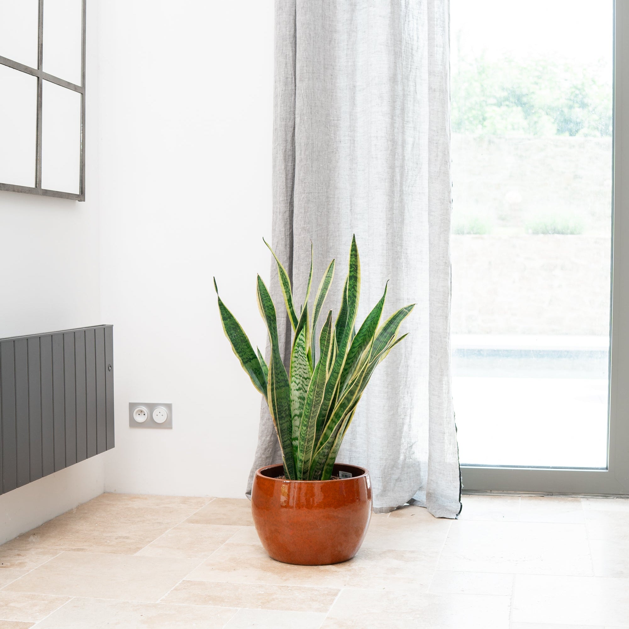 Keramik-Blumentopf ROMULUS - Tropisches Orange