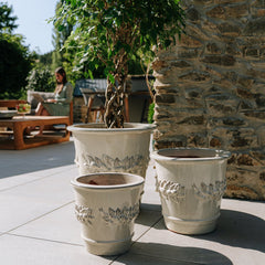 Keramický květináč ROUSSEAU - Krémová