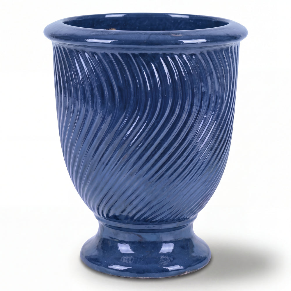 Keramischer Pflanzkübel Morgane – Azurblau - XL (55 x 69 cm)