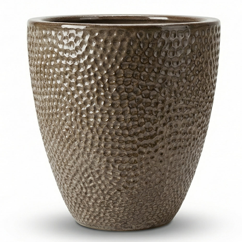 Keramik-Pflanzkübel CIGALINE - Bronze - S (26 x 28 cm)