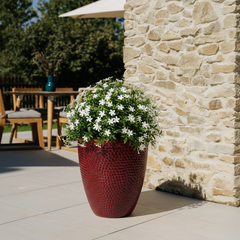 Keramický květináč Cigaline Císařsky červený – ručně vyráběný glazovaný květináč z terakoty