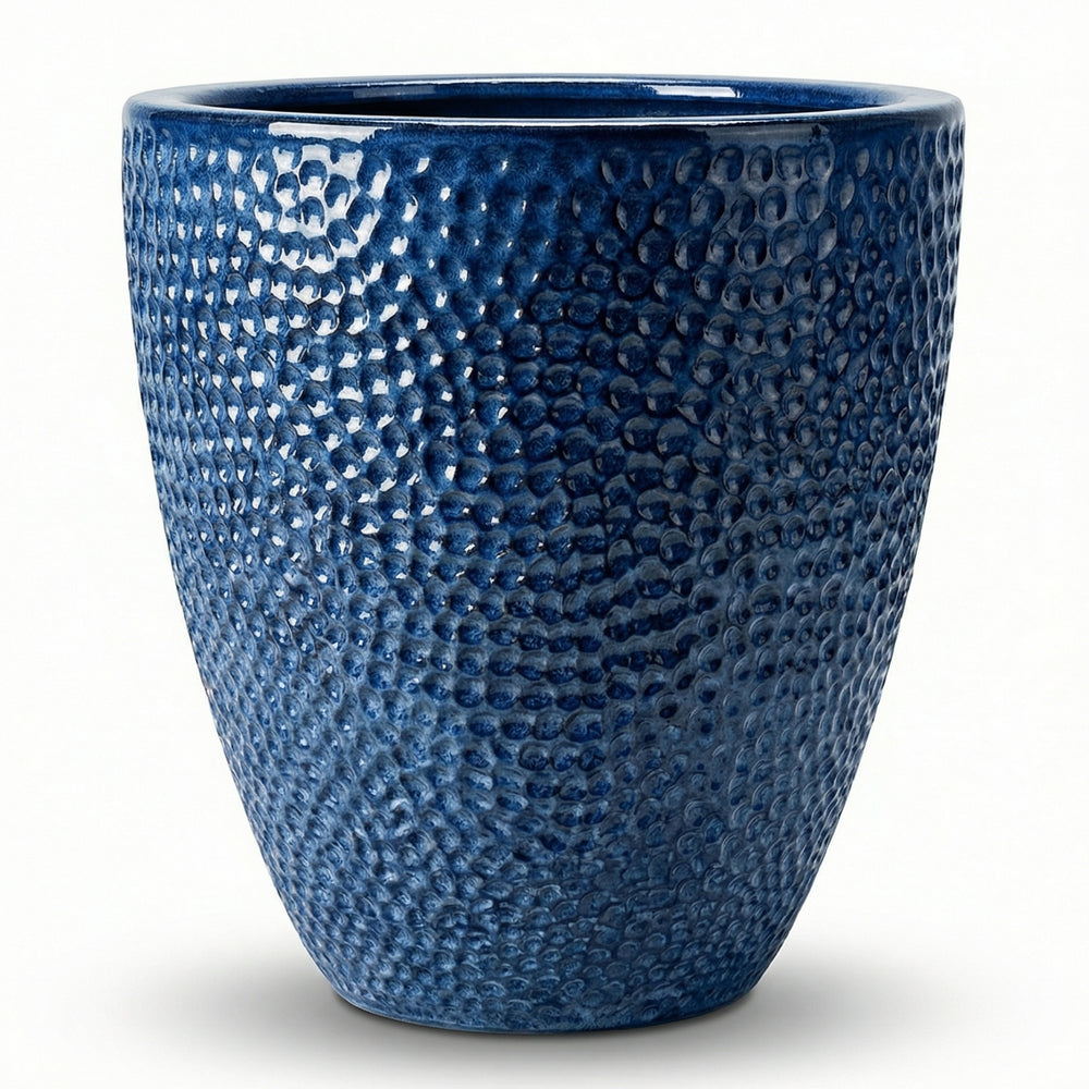 Keramik-Pflanzkübel CIGALINE - Antikblau - S (26 x 28 cm)