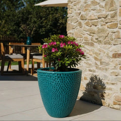 Keramický květináč Cigaline Tyrkysový – ručně vyráběný glazovaný květináč z terakoty