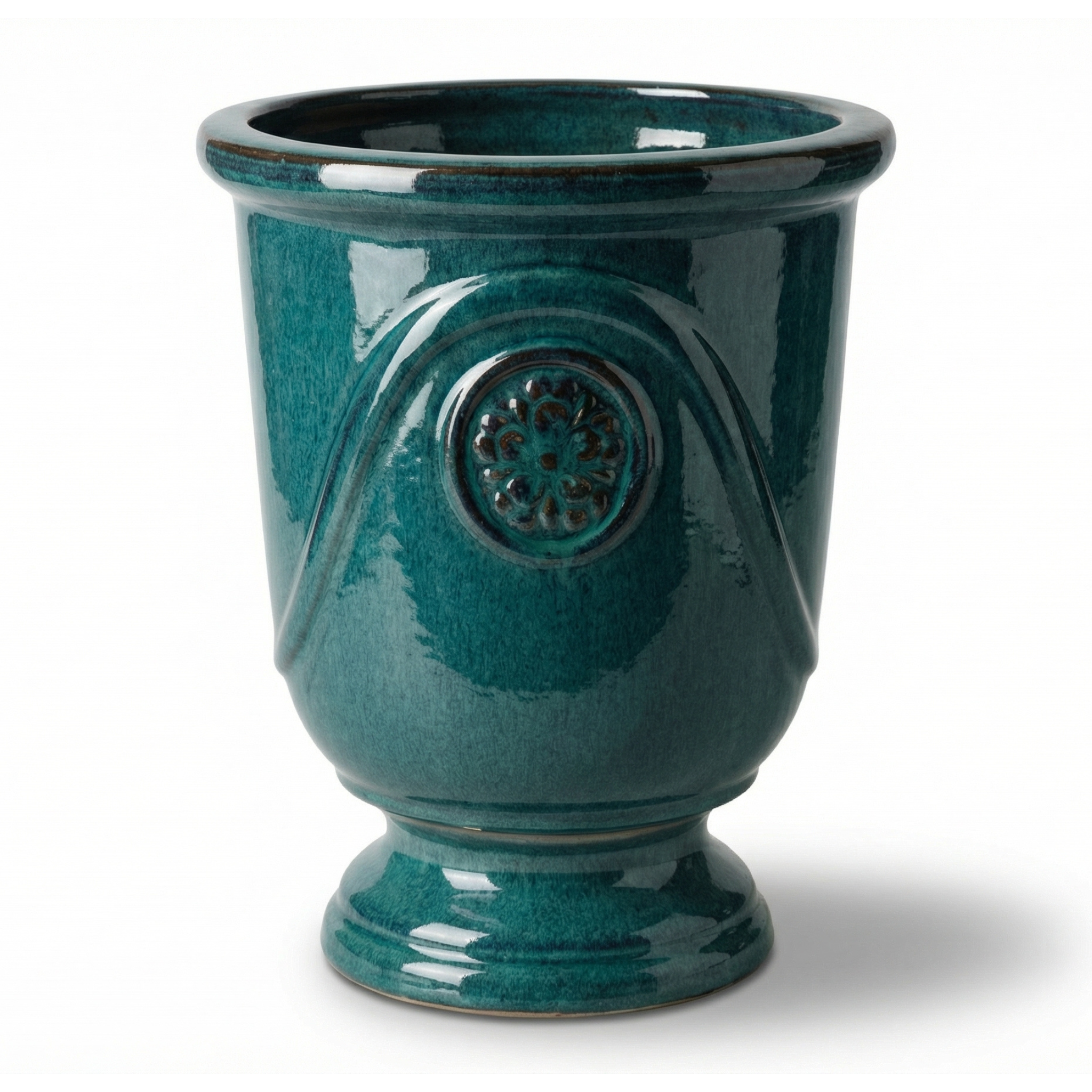 Keramik-Blumentopf MOLIÉRE - Petrolblau