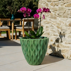 Keramik-Blumentopf MONET - Apfelgrün
