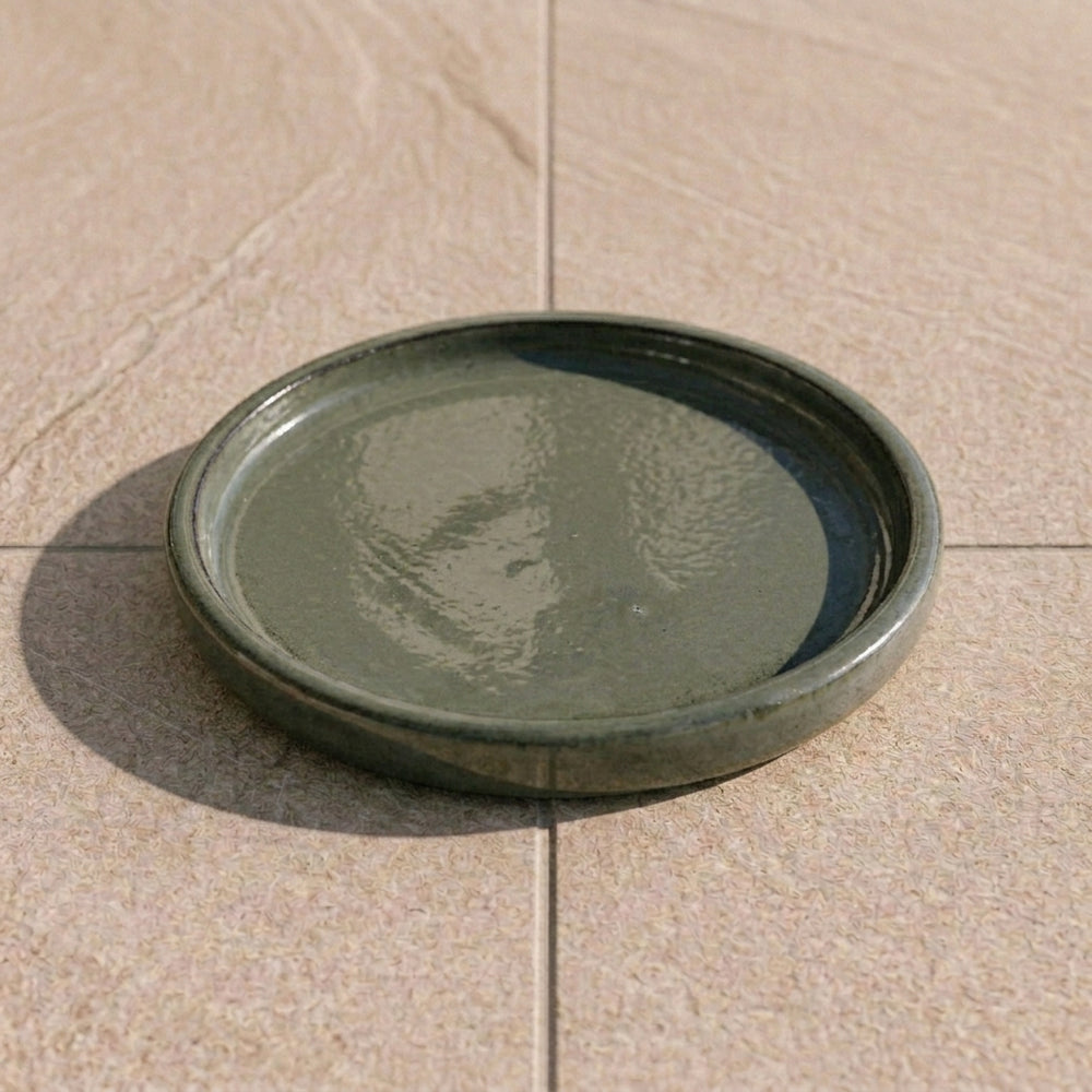 Pflanzkübel-Untersetzer Keramik - Khaki (Ø 20–40 cm)