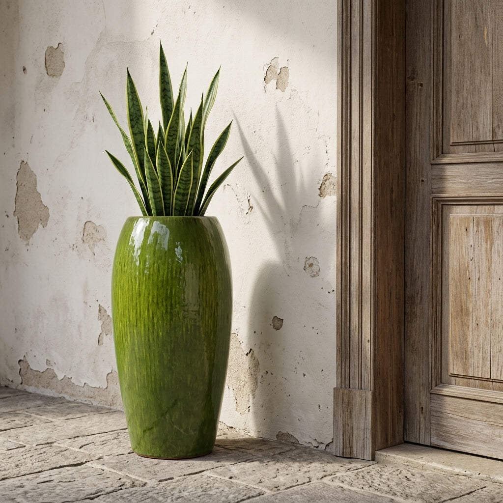 Keramický květináč Milano - Zelená