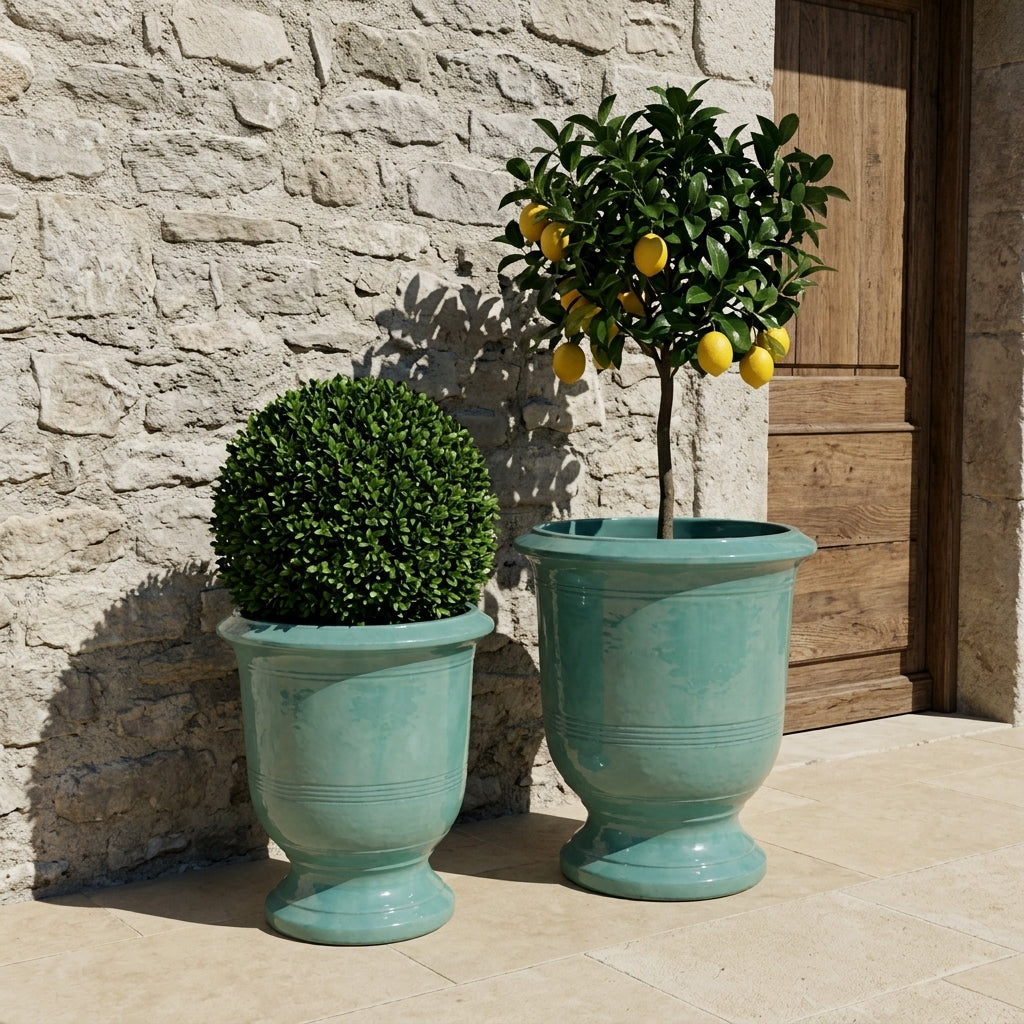 Provencelia RICHELIEU Jadegrün – Premium Keramiktopf, zeitloses Design