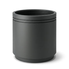 Großer verzinkter Stahl-Pflanzkübel INFINITY ROUND - Anthrazit