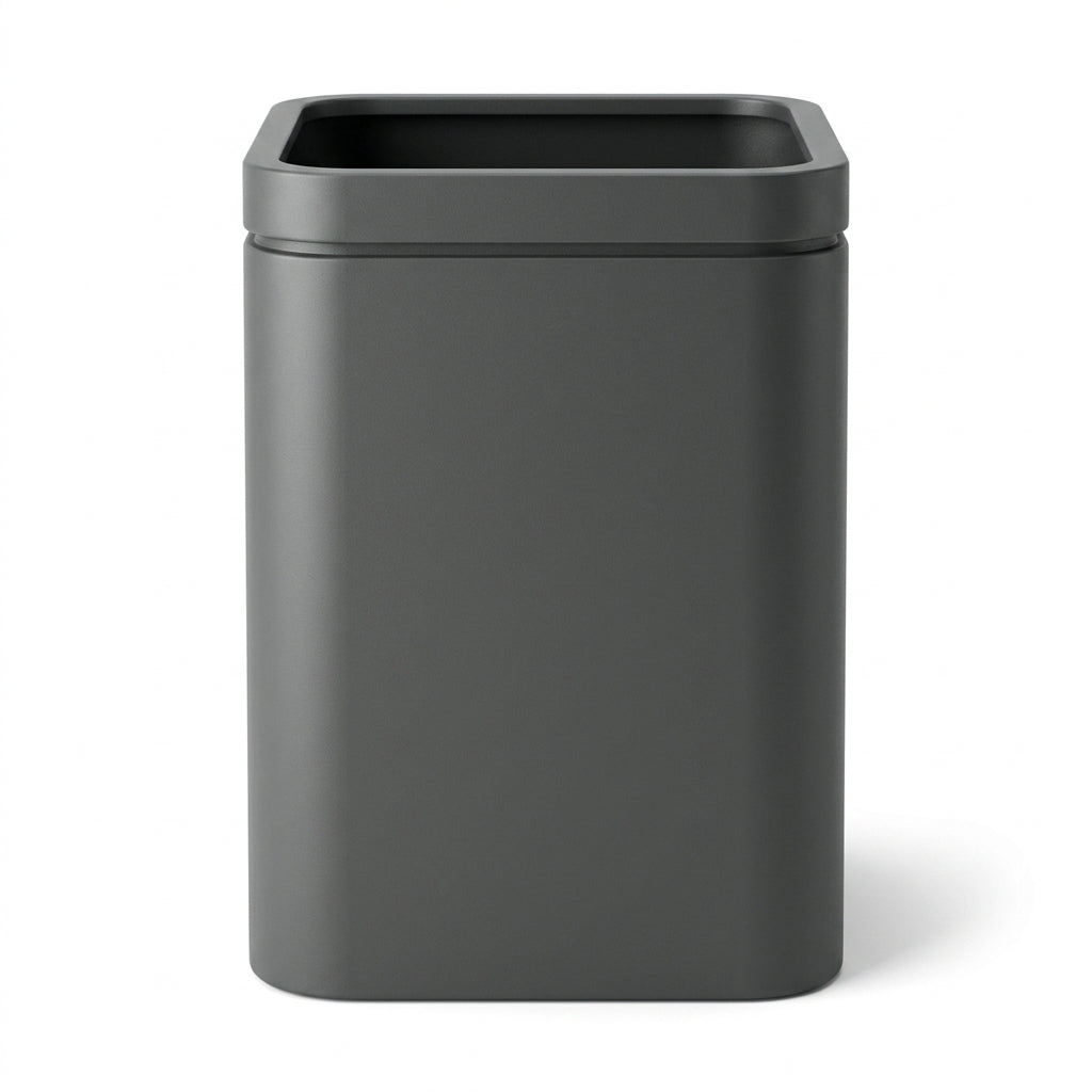 Velký květináč z nerezové oceli INFINITY SQUARE  - Antracitová - XXL (45 x 45 x 60 cm)