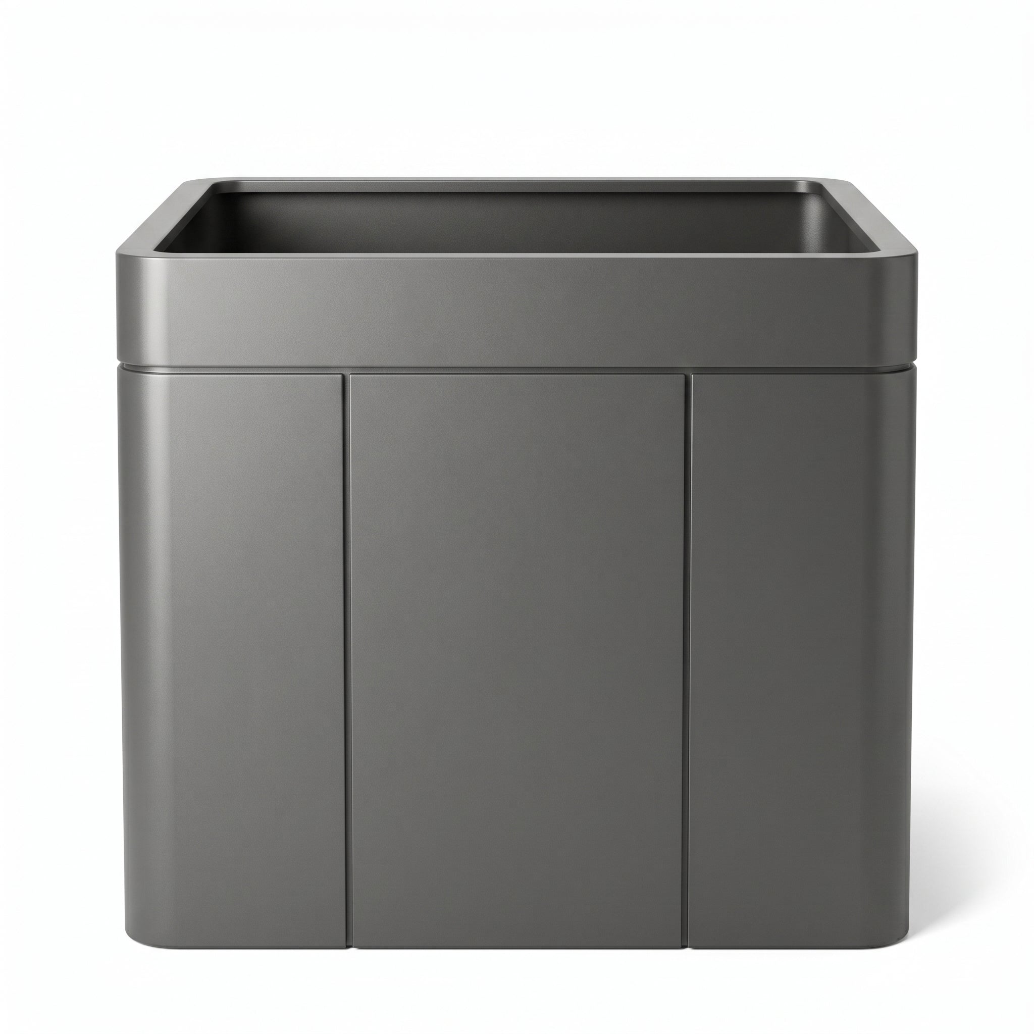 Velký nerezový květináč INFINITY X - Antracitová - XXXL (120 x 120 x 100 cm)