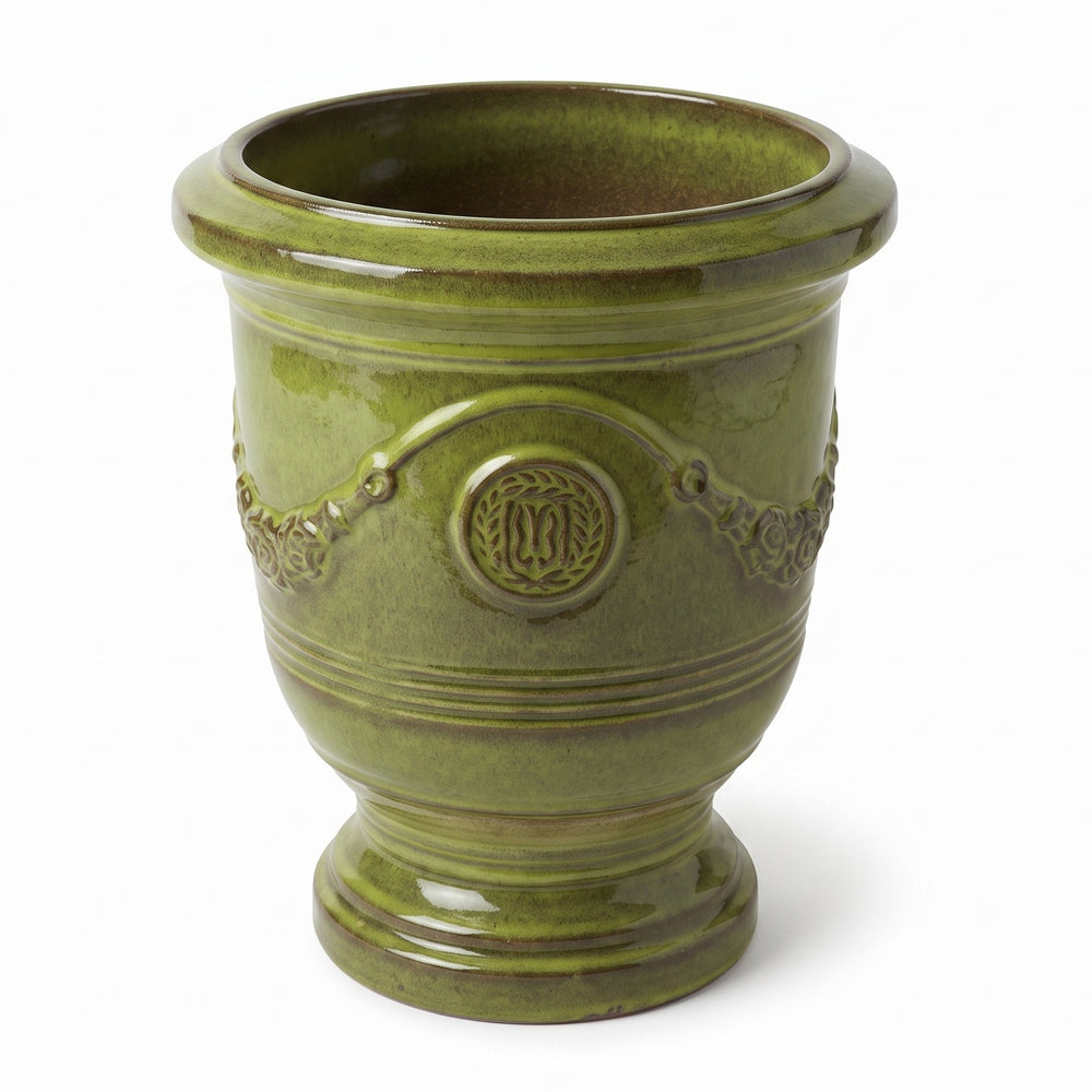 Keramik-Pflanzkübel RICHELIEU - Tropengrün - XL (46 x 56 cm)