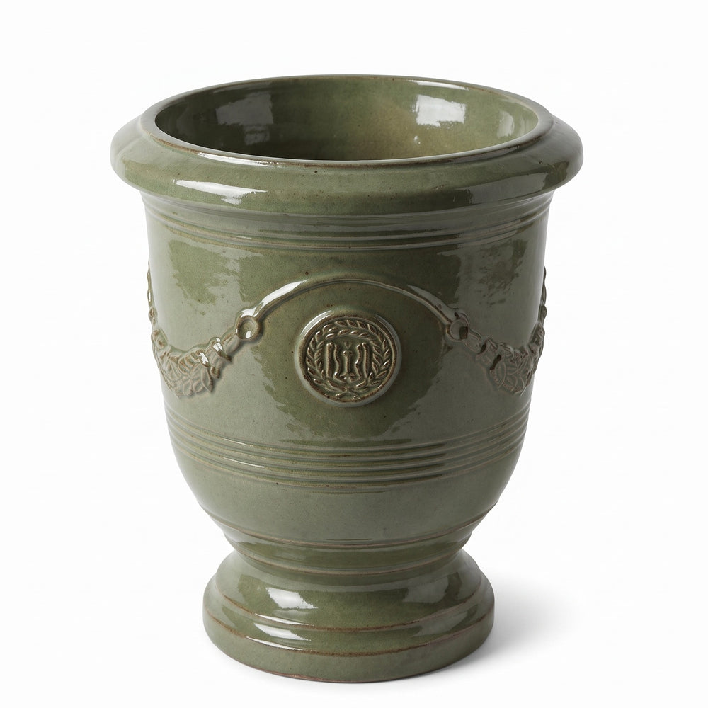 Keramik-Pflanzkübel RICHELIEU - Jade-Perle - XL (46 x 56 cm)
