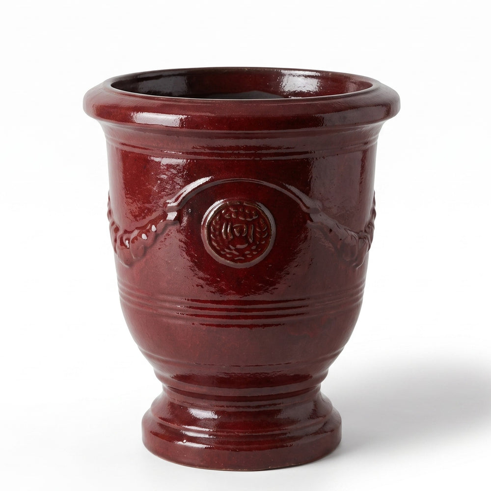 Keramik-Pflanzkübel RICHELIEU - Ziegelrot - XL (46 x 56 cm)