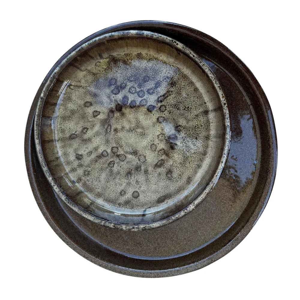 Podmiska pod květináč - Broušený bronz