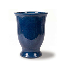 Keramik-Pflanzkübel ARTHUR - Azurblau - M (32 cm x 39 cm)