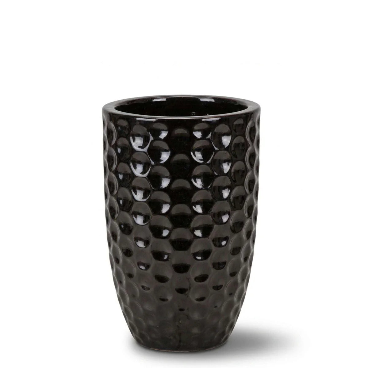 Keramik-Pflanzkübel MEROVEE - Schwarz - M (23 x 35 cm)