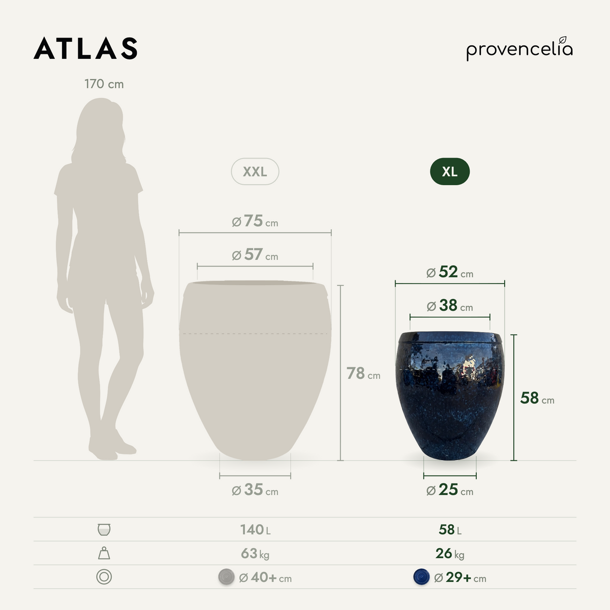 ATLAS XL – Maße