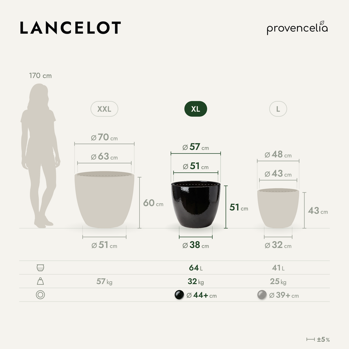 LANCELOT XL – Maße