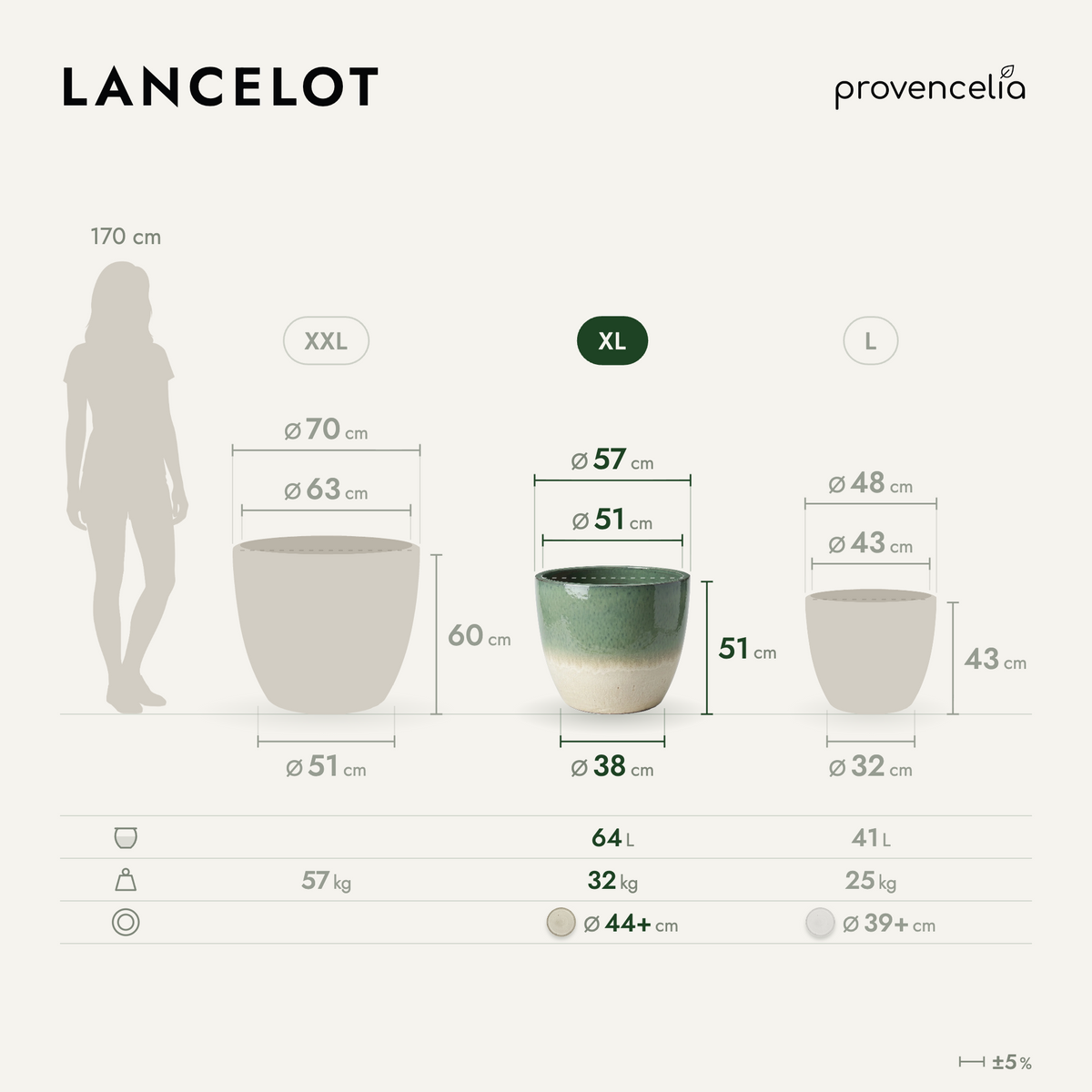 LANCELOT XL – Maße
