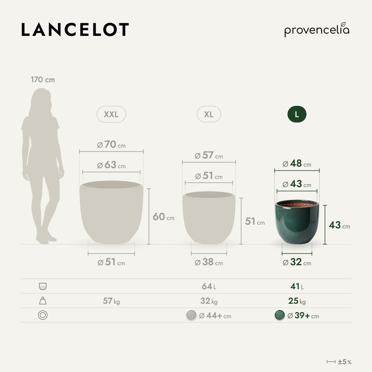 LANCELOT L – Maße