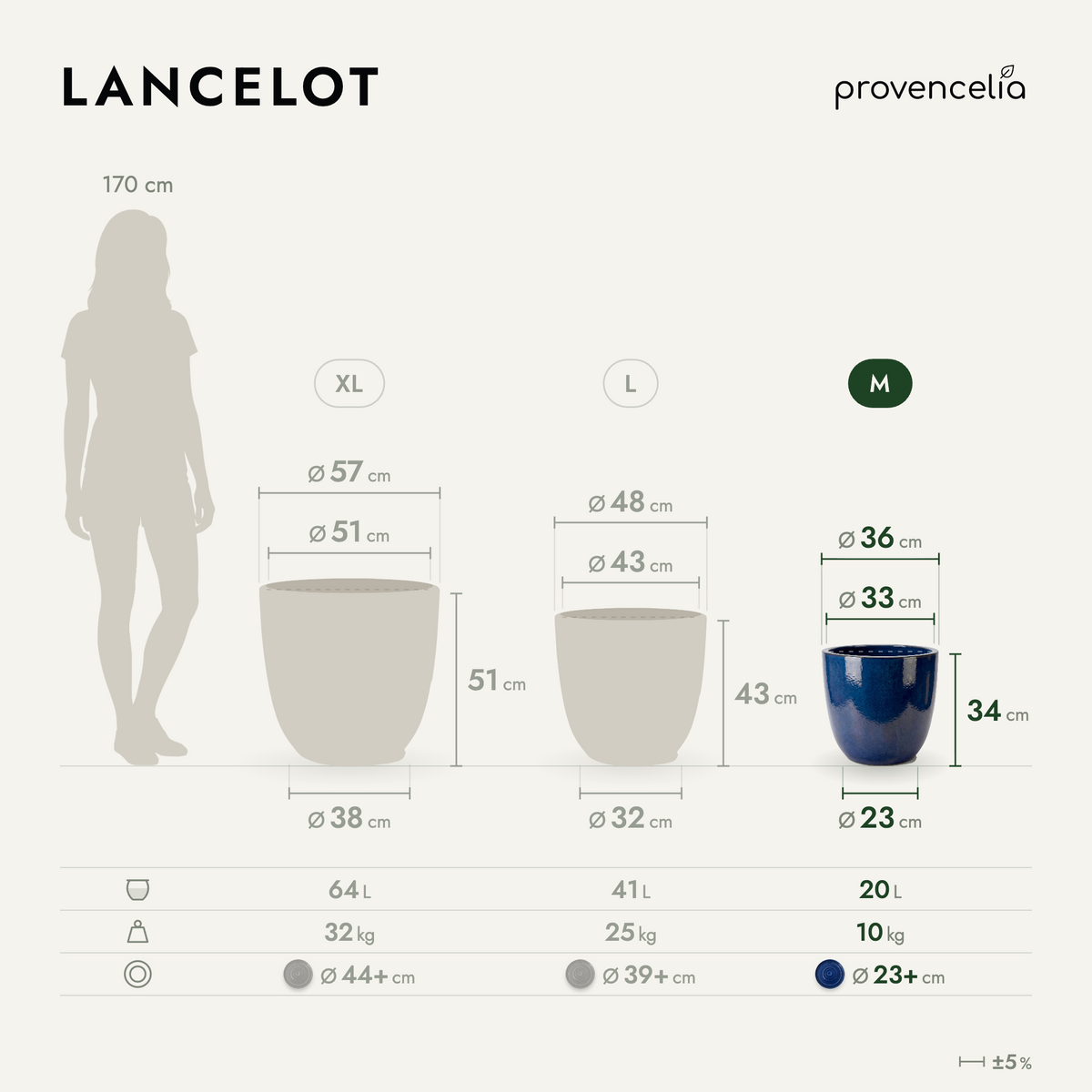 LANCELOT M – Maße