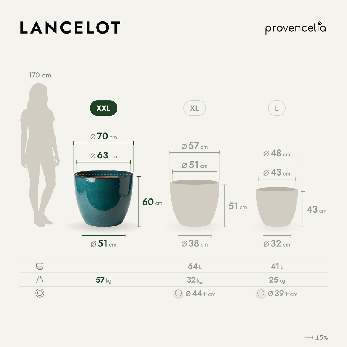 LANCELOT XXL – Maße