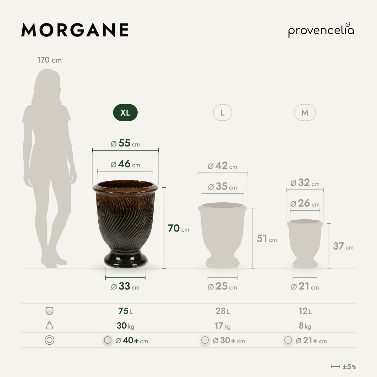 MORGANE XL – Maße
